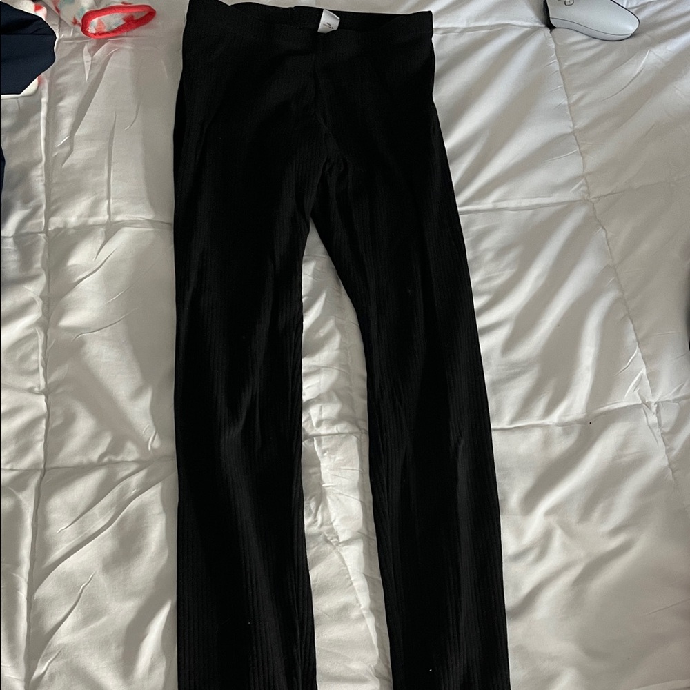 Old Navy Kids Black Ribbed Leggings